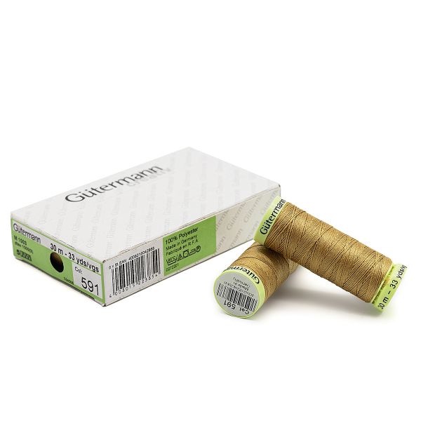 Нитки отделочные Gutermann Top Stitch 30 (30 метров), 5 кат. | 591 песочно-желтый