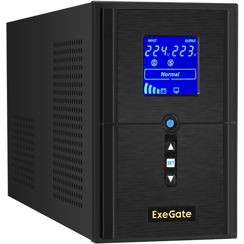 Источник бесперебойного питания  Exegate SineTower SN-1000.LCD.AVR.2SH.1C13.USB
