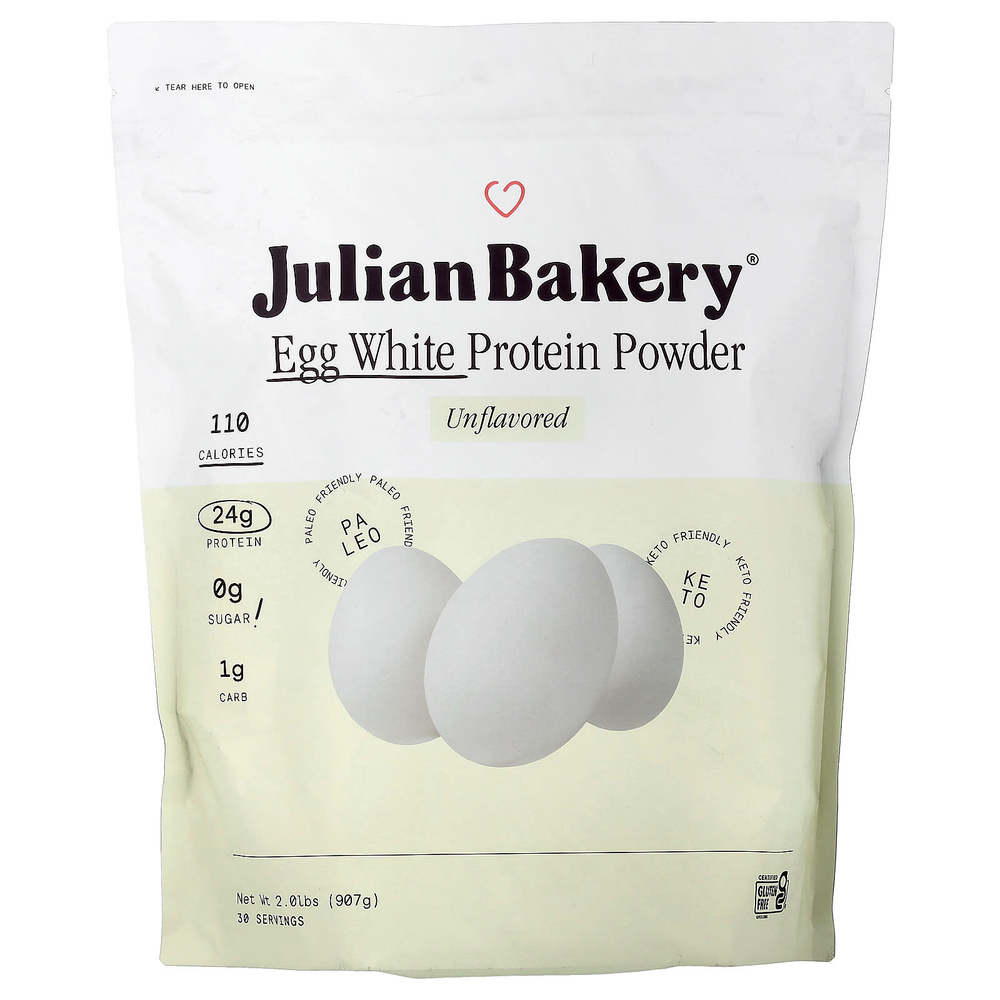 Julian Bakery, протеиновый порошок из яичного белка, без ароматизаторов, 907 г (2,01 фунта)