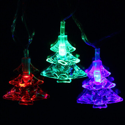 Гирлянда для дома 5,0 м 20 ламп LED с насадками ЁЛКА, прозрач.пров., авторежим.,IP-20 RG/RB (возможность соединения)