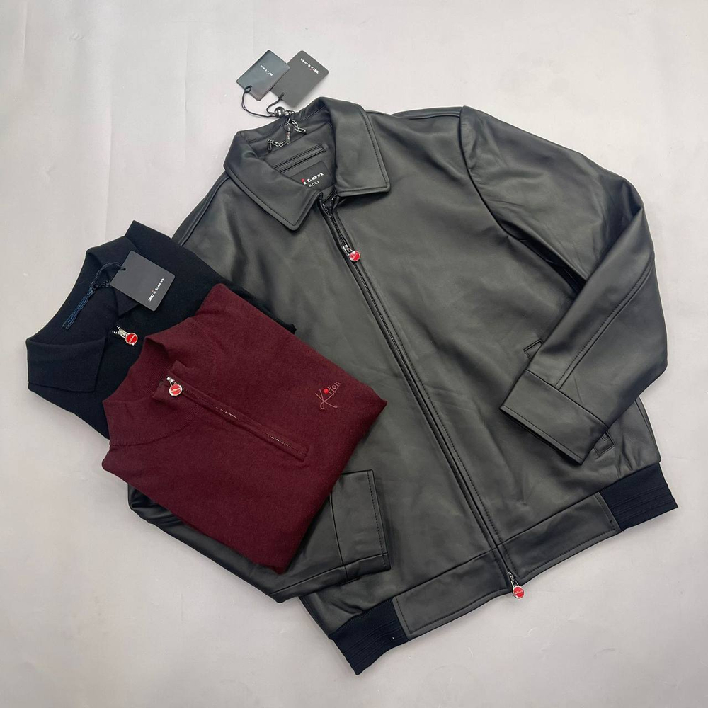 Кожаная куртка Kiton