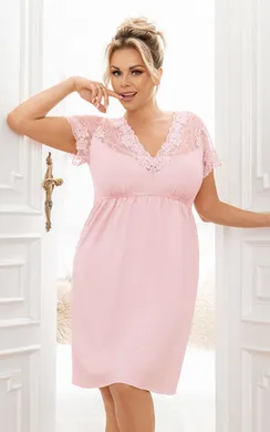 Livia nightdress plus Powder pink