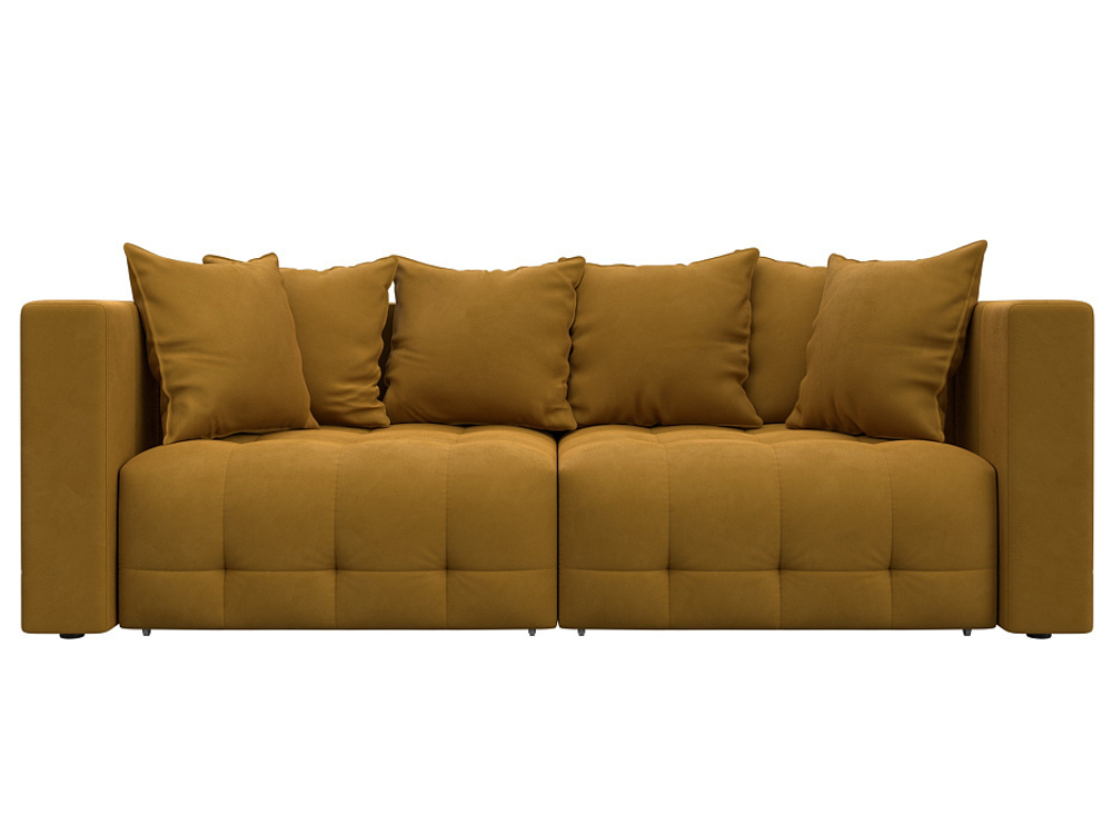 Диван прямой Лига-052 НПБ, BRUT 10 ВЕЛЮР желтый