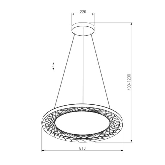 40025/1 LED / подвесной светильник / серый