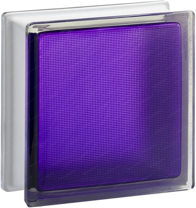 Стеклоблок самба фиолетовый окрашенный изнутри Vitrablok 19x19x8