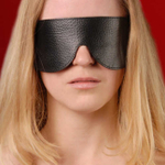 Черная закрытая маска из натуральной кожи (Цвет: черный)