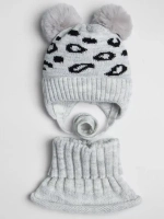 Зимняя шапка для девочки и снуд