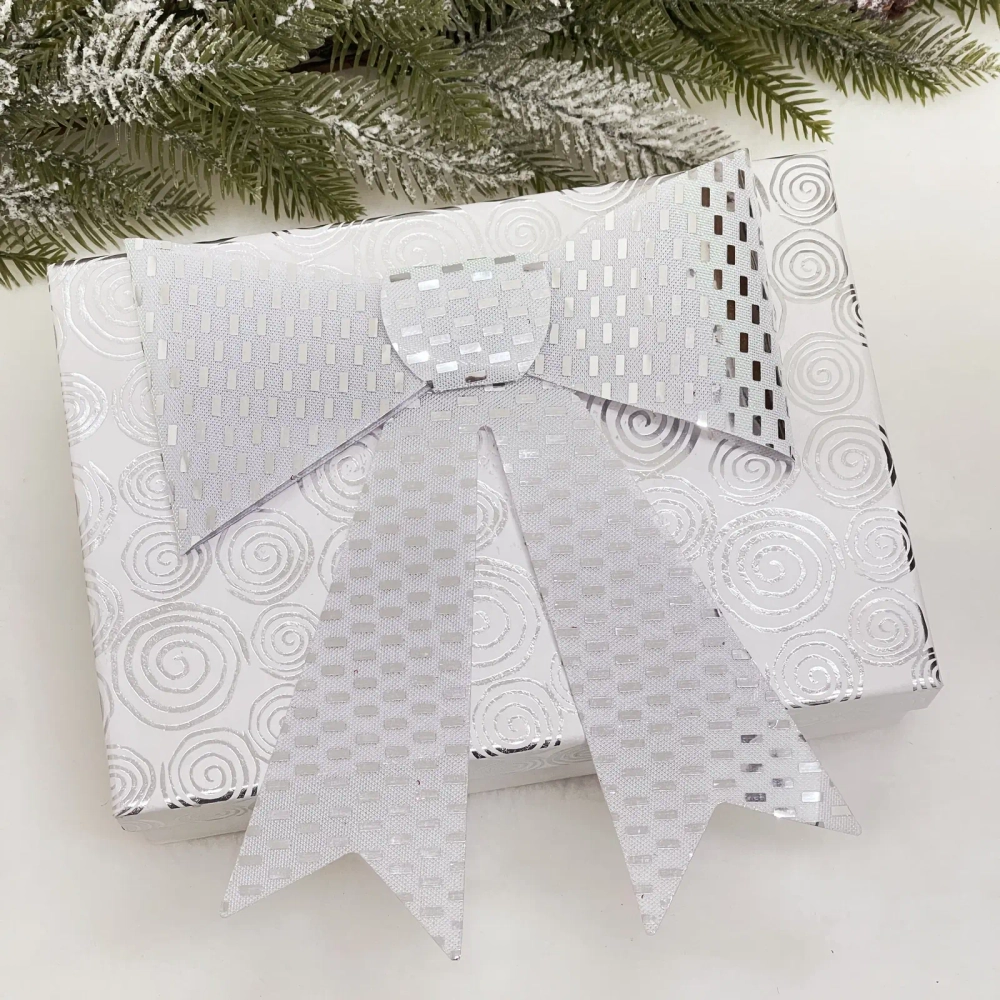 Бант на ёлку «Сияние» 20*26 см, Серебро
