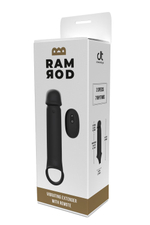 Черная насадка-удлинитель с вибрацией Vibrating Extender With Remote (Цвет: черный)