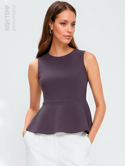 Вечерний топ-блузка с баской