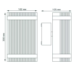 Св-к Gauss Садово-парковый Enigma настен.архитект, 50W 2*GU10, 100*105*300mm, 170-240V/50HZ, GD162