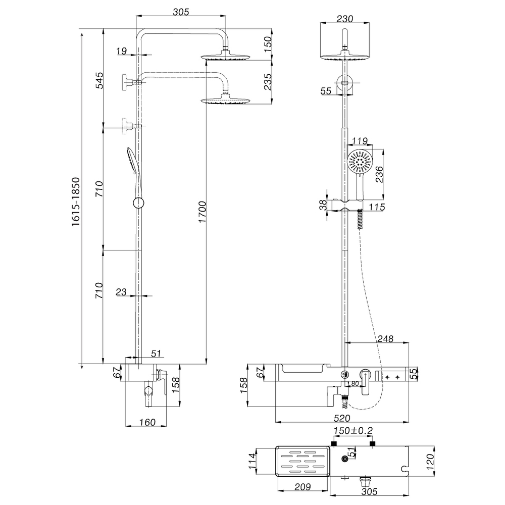 Смеситель Lemark Tropic LM7007С для ванны и душа