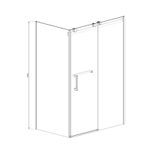 Душевое ограждение Azario VANCOUVER 800х1200х2000 R, без поддона, прозрачное стекло 8 мм, цвет профиля серебро (AZ-NKF1131 R 800)