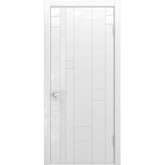 фото ульяновской двери Арт 1 ясень белая эмаль со стеклом