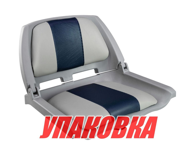 Кресло складное мягкое TRAVELER, цвет серый/синий (упаковка из 16 шт.)