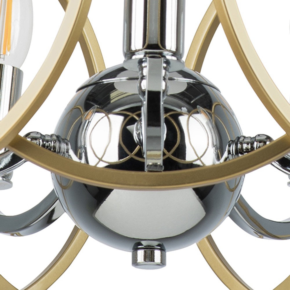 713053 Люстра REGOLO 5х40W E14 ХРОМ/ЗОЛОТО