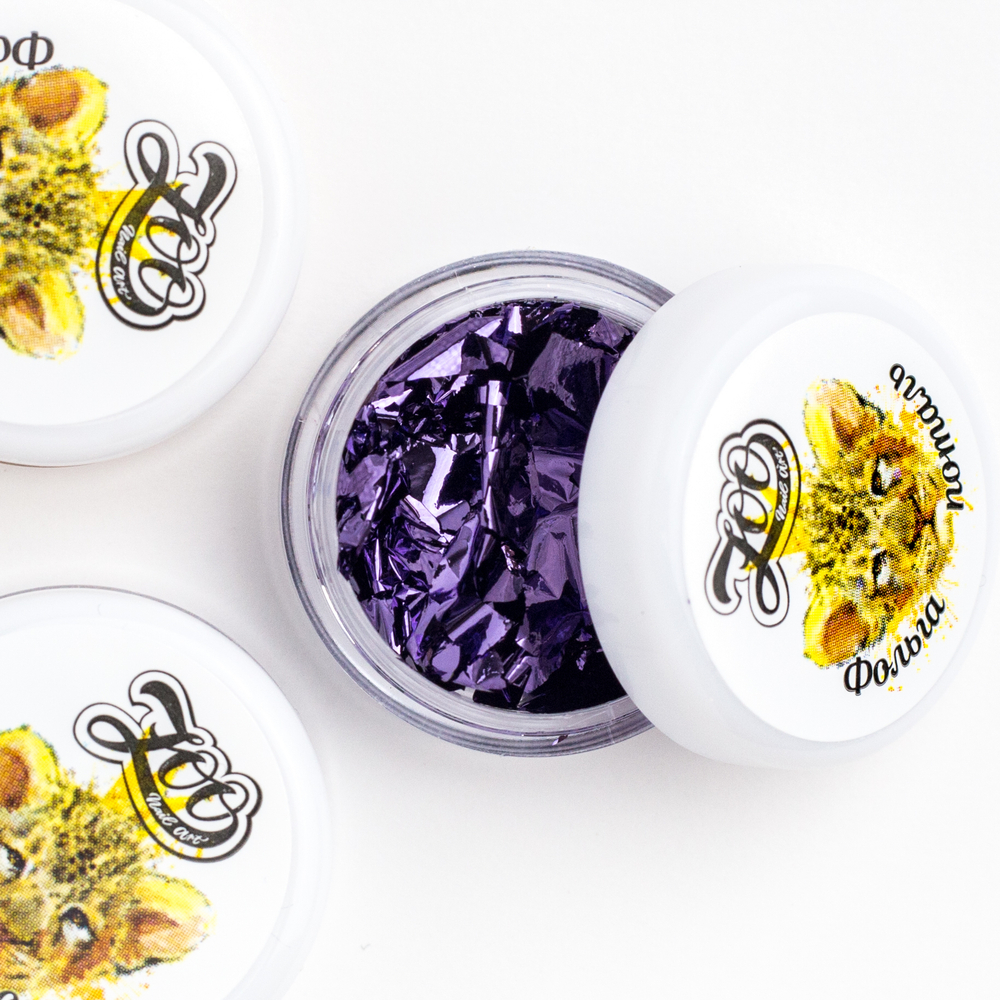 Zoo Фольга поталь № 1555 фиолетовая, 14х14см