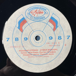 Винтажная виниловая пластинка LP Роллинг Стоунз Rolling Stones Стики Фингерс Sticky Fingers (Россия 1992)