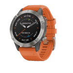 FENIX 6 Sapphire титановый с оранжевым ремешком, 010-02158-14