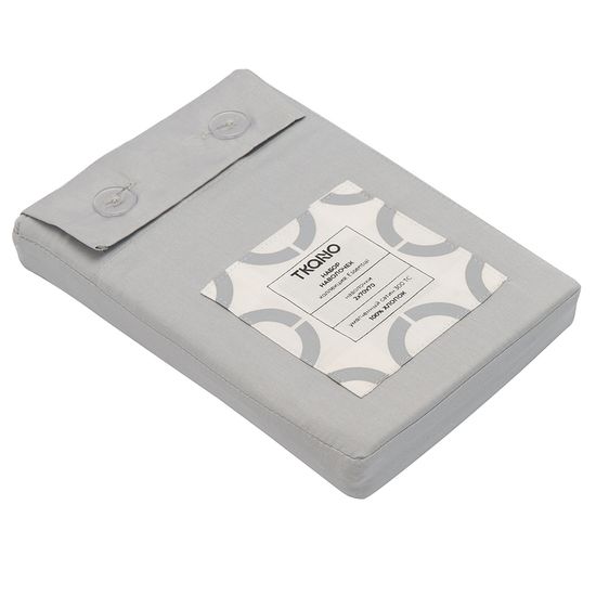 Набор из двух наволочек  из умягченного сатина серого цвета из коллекции essential, 70х70 см