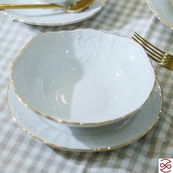 Набор салатников Bernadotte Белый узор 19 см(6 шт)