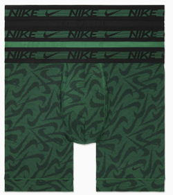 Боксерки теннисные Nike Dri-Fit Ultra Stretch Micro Boxer Brief 3P - malachite geo swoosh/black/malac