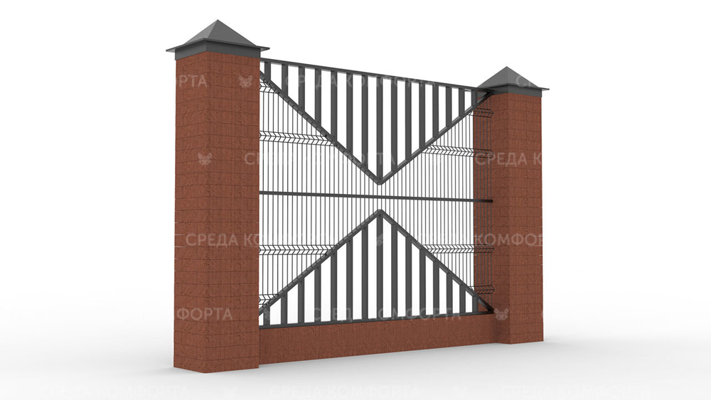 Деревянный забор ZBR0089