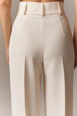 Брюки-палаццо молочно-белые