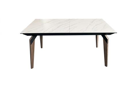 Стол обеденный Ist Casa раскладной Лацио, 160(210)х90х76 см, белый мрамор