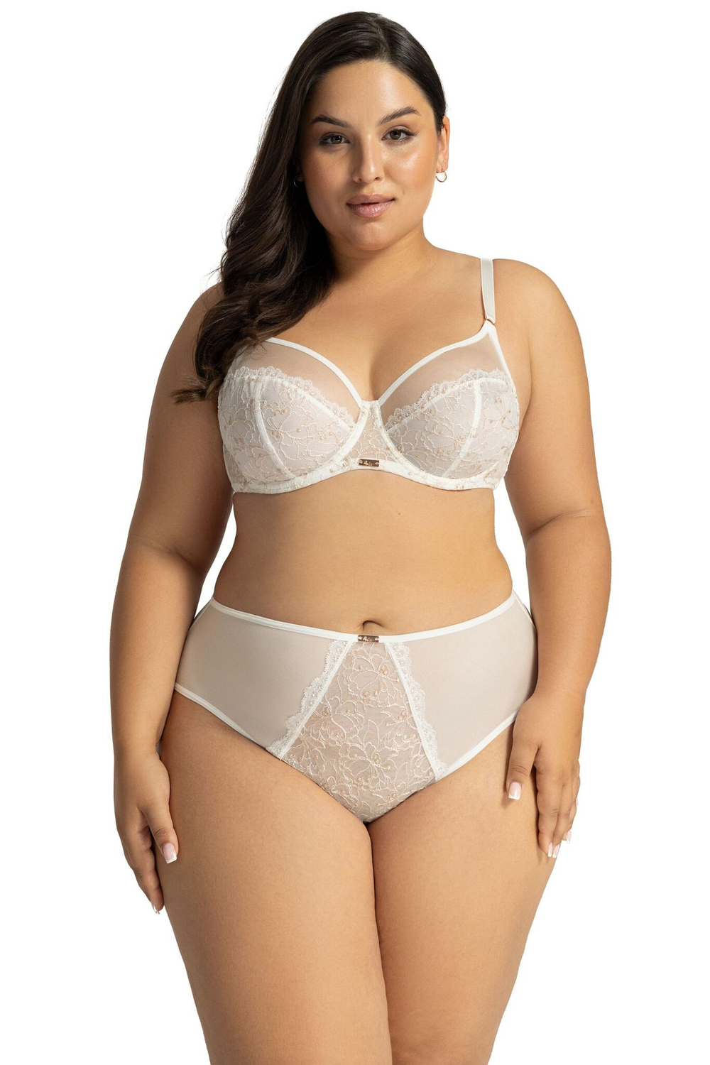 Кремовый бюстгальтер с мягкой чашкой Crystal