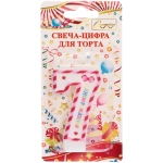Свеча для торта Цифра Happy «7» 6*4 см, красный