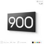 Номер на дверь 900, табличка на дверь для офиса, квартиры, кабинета, аудитории, склада, черная 120х70 мм, Айдентика Технолоджи