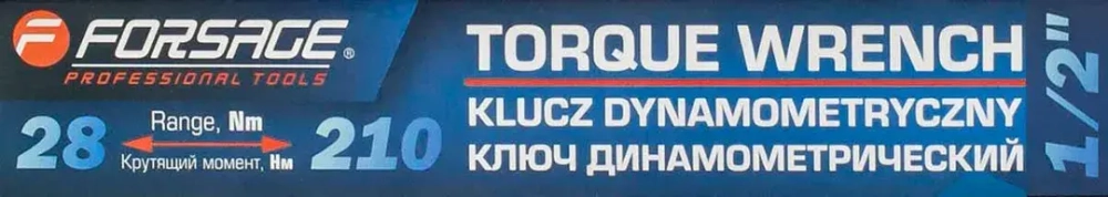 Ключ моментный 28-210Нм, 1/2'' Forsage F-6474470TB