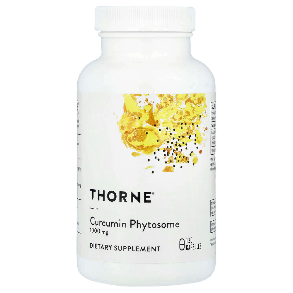 Thorne, фитосомы куркумина, 120 капсул (500 мг в 1 капсуле)