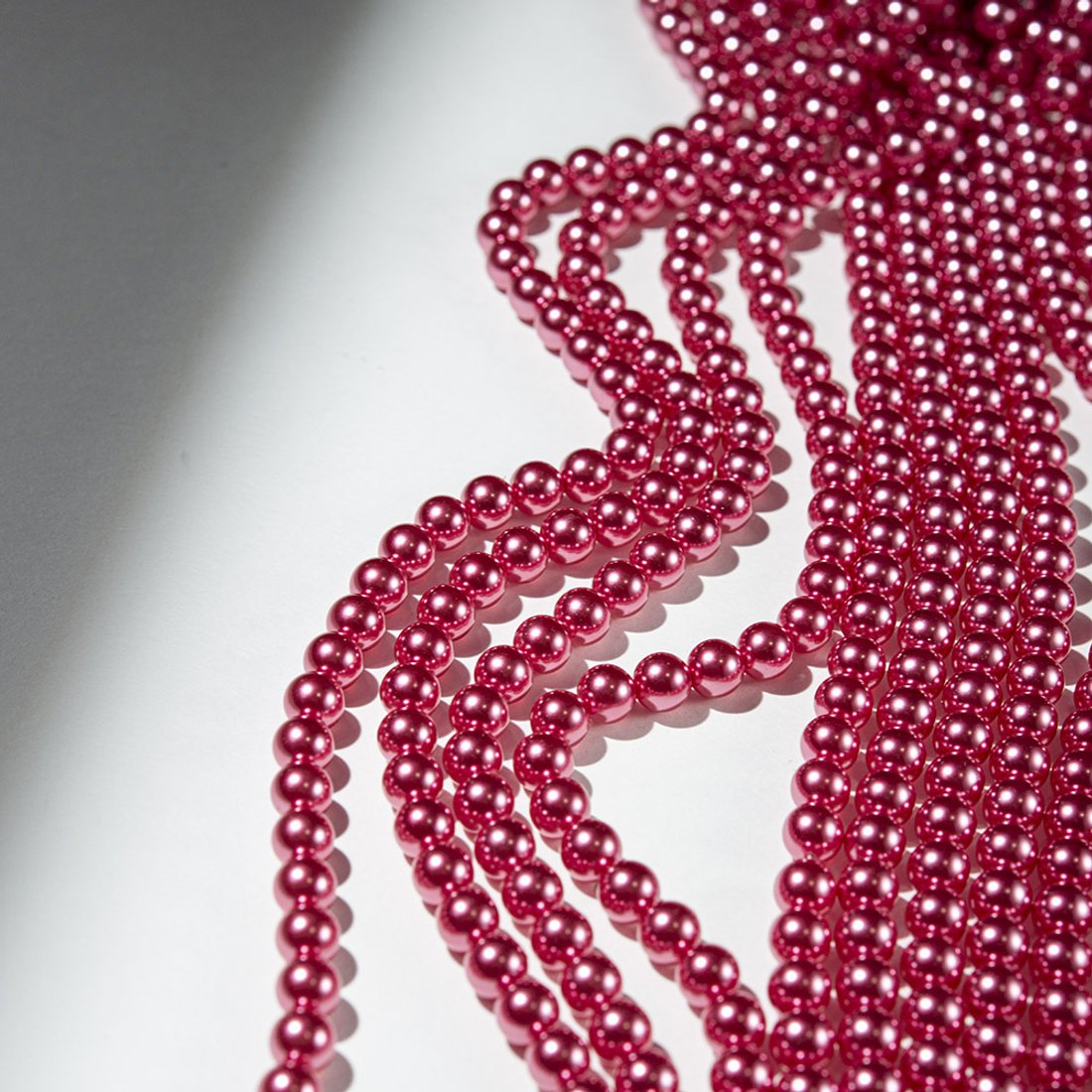 Хрустальный жемчуг, оттенок "Metalic Pink", шар 8мм, улучшенное покрытие