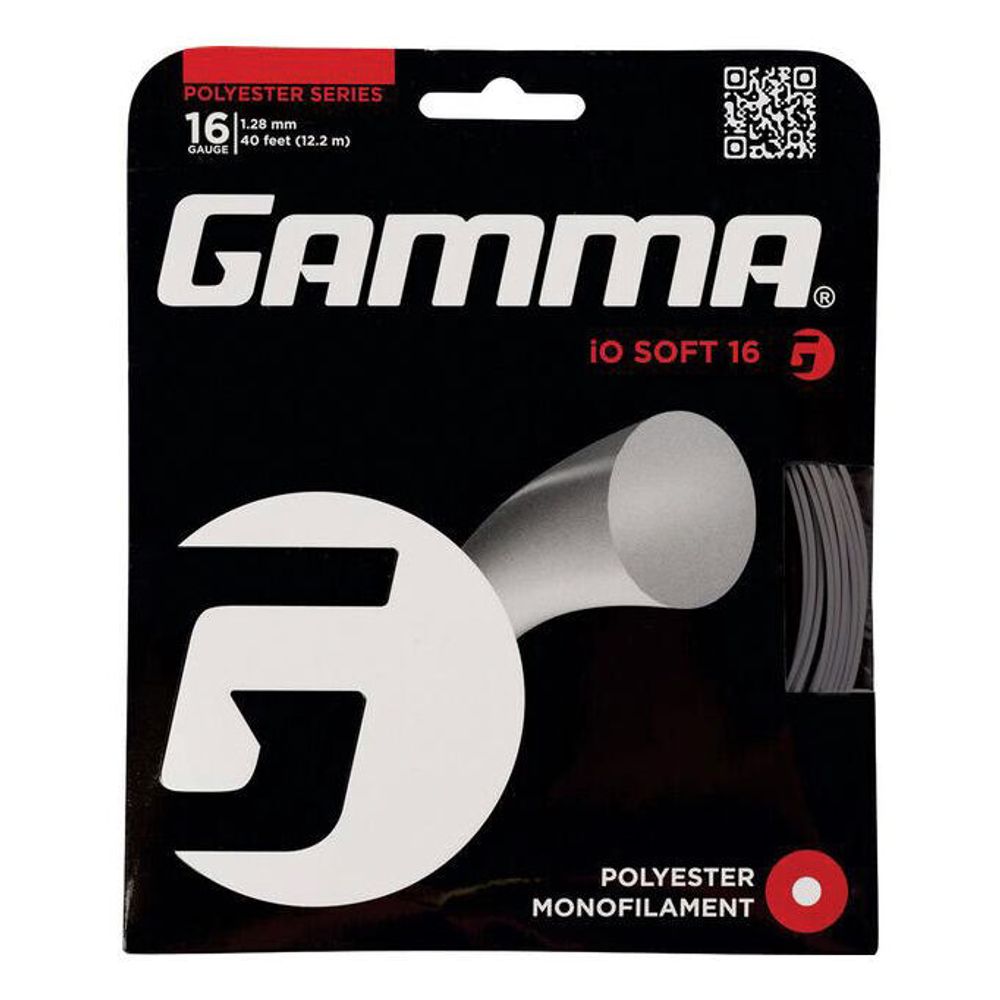 Струны теннисные Gamma IO Soft Charcoal String Set 12,2m - Grey