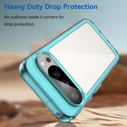 Противоударный чехол для смартфона Google Pixel 10 и 10 Pro, усиленные защитные рамки бирюзового цвета