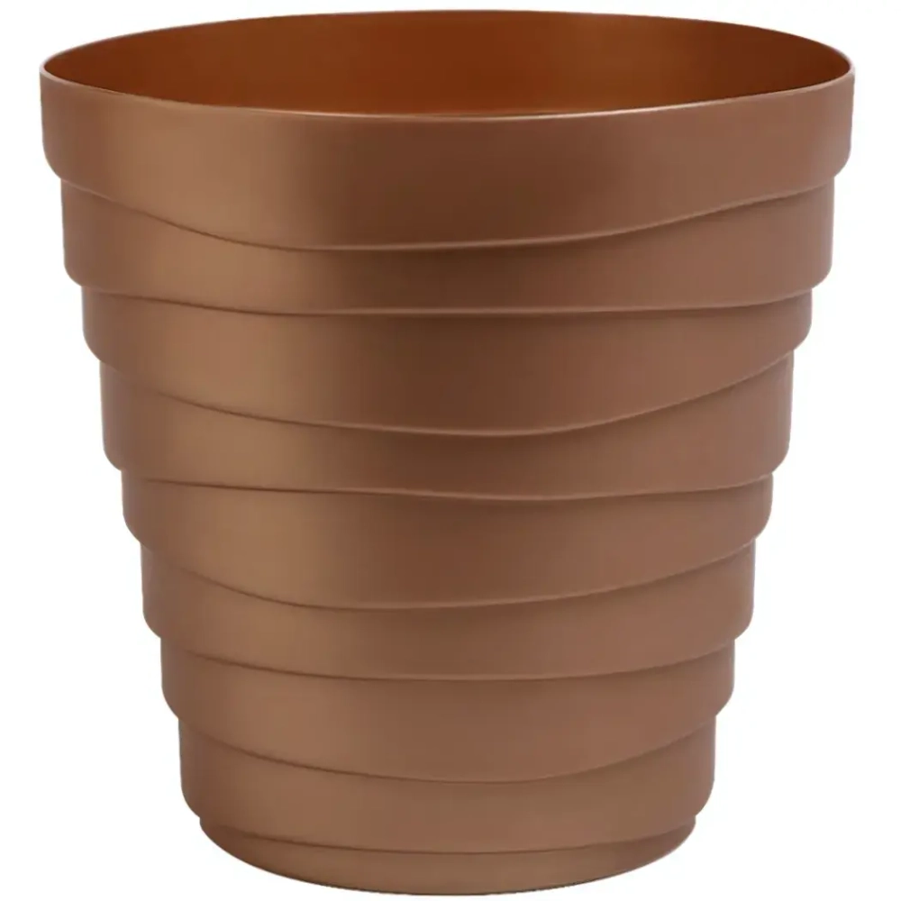 Кашпо для цветов пластиковое 2,25л d-18см «Бархан» Золотой песок