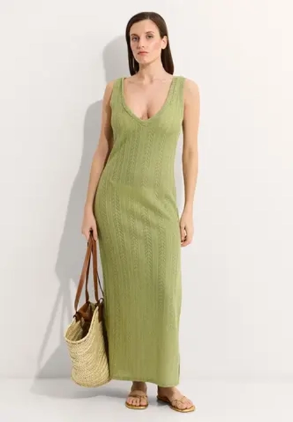 Платье `Олива` трикотажное, цвет оливковый