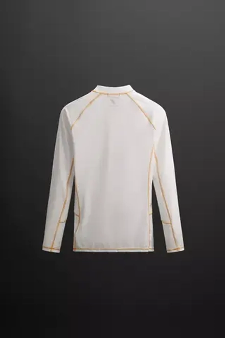 ZARA ФУТБОЛКА ДЛЯ СЕРФИНГА UPF40+ С ДЛИННЫМИ РУКАВАМИ, БЕЛЫЙ