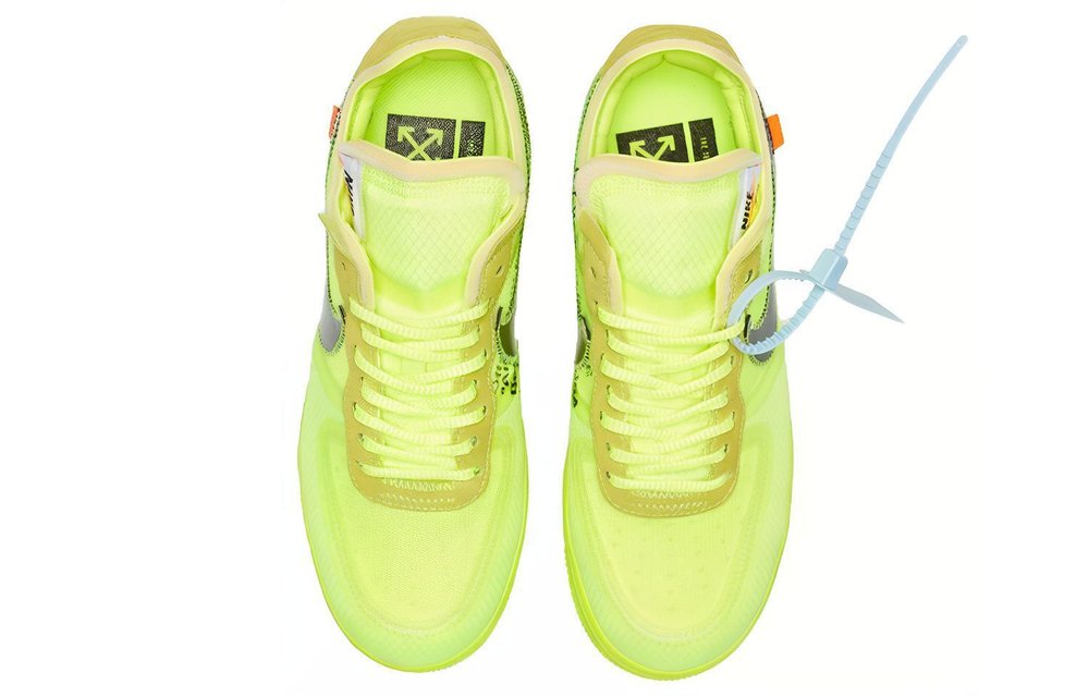 Кроссовки Off-White X Nike Air Force 1 Part 2 Volt The Ten