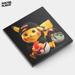Картина Пикачу / Pikachu в Supreme, холст с печатью на подрамнике, интерьерная, Постер Плакат