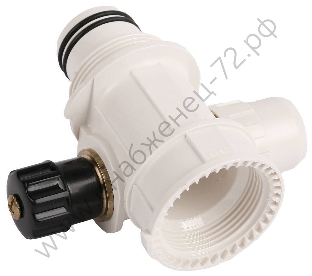 ЗУБР ШиреФит, внутренняя резьба-штуцер с гайкой-штуцер с гайкой 26-16-26 мм, Сборный коллектор с вентилем (51517-26-16-26)