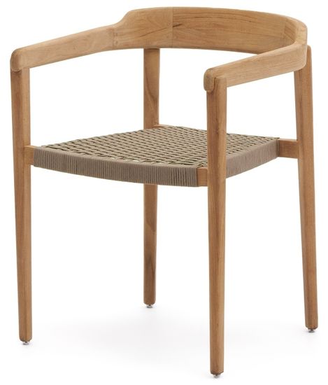 Стул Icaro из массива тикового дерева с натуральной отделкой и веревочным шнуром Испания La Forma