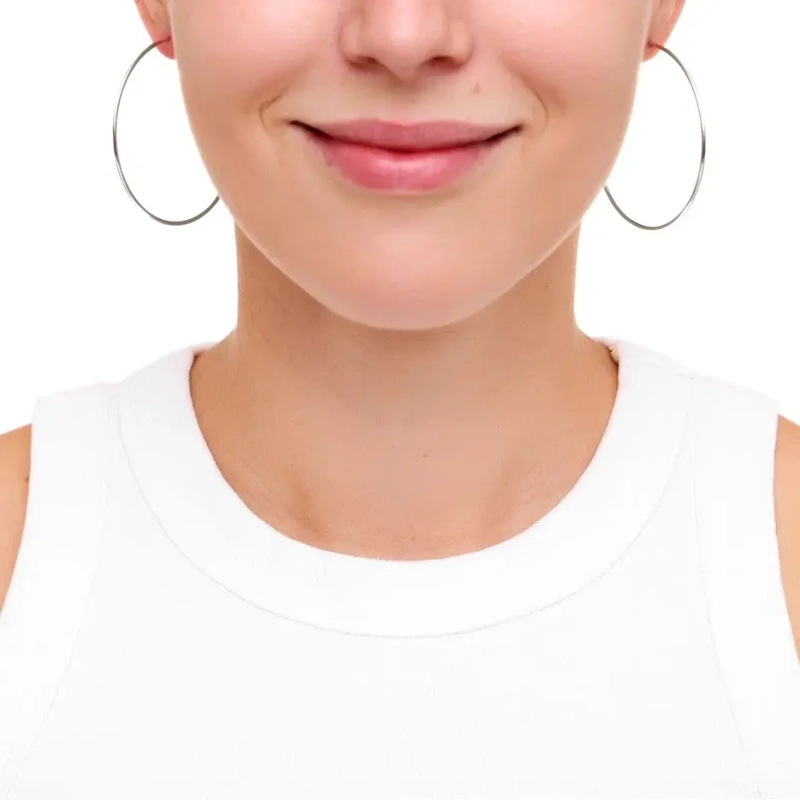 Серьги-конго Серебряные – 5 см