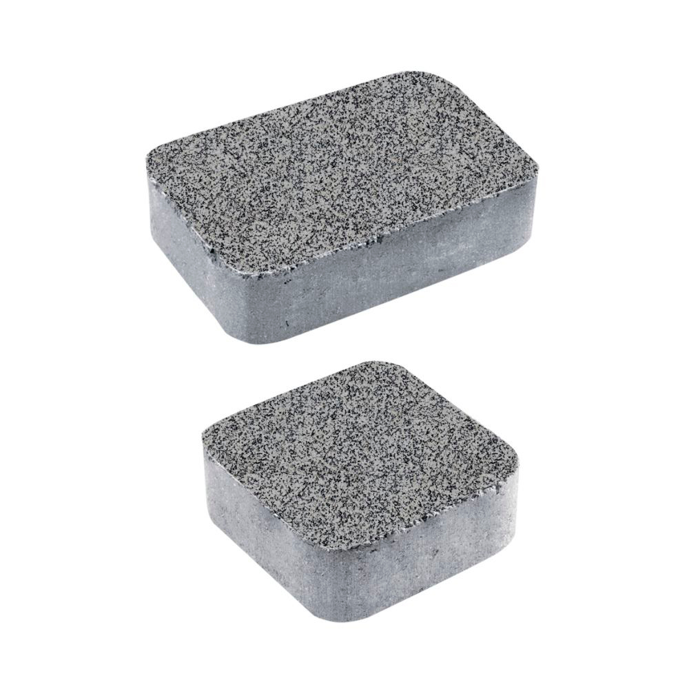 ТРОТУАРНАЯ ПЛИТКА КЛАССИКО - А.1.КО.4 ГРАНИТ СЕРЫЙ С ЧЕРНЫМ, КОМПЛЕКТ ИЗ 2 ВИДОВ ПЛИТ