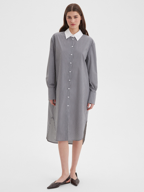 Платье-рубашка из хлопка-поплина