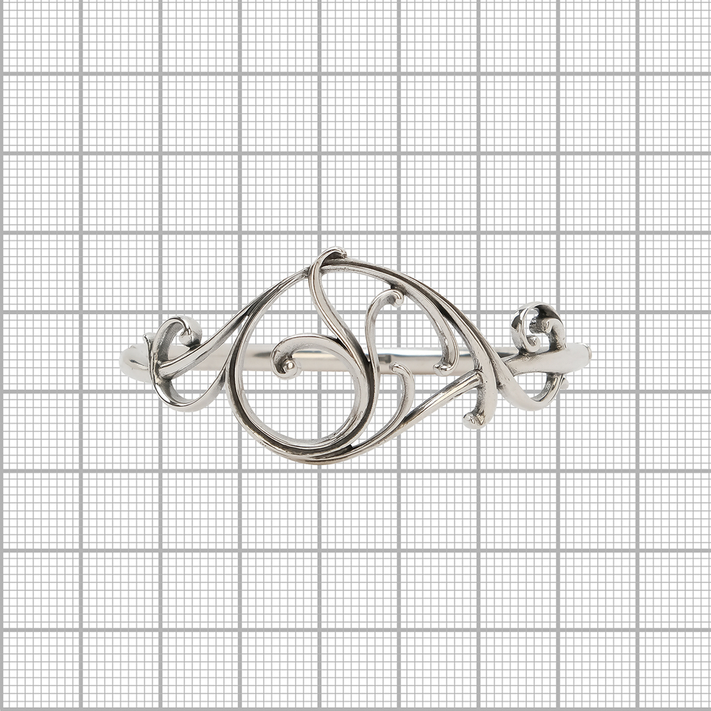 "Росси" браслет в серебряном покрытии из коллекции "Архитектура" от Jenavi с замком зажим