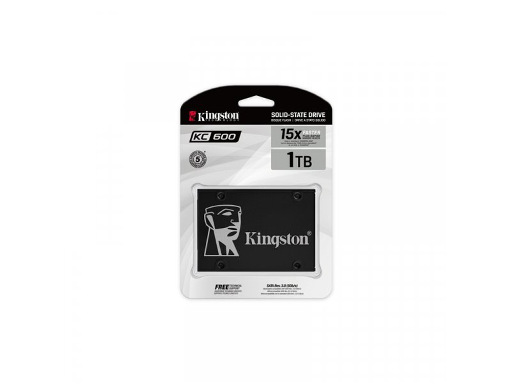 SSD накопитель Kingston KC600 1ТБ,  2.5" SATA, SATA III, [SKC600/1024G]