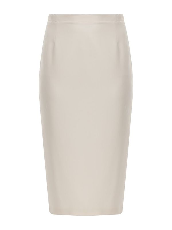 Юбка прямая на подкладе, молочный